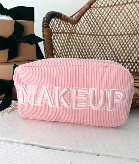 Makeup Pink Corduroy- Large