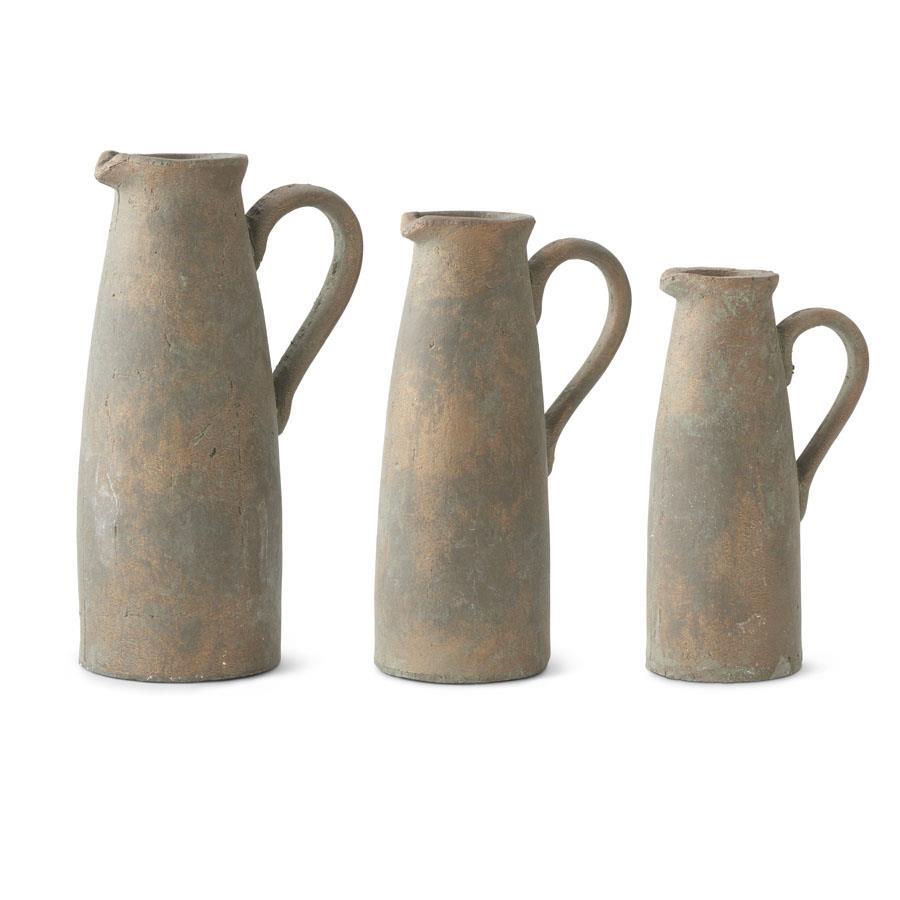 Terrracotta Pitchers With Bronze Glaze