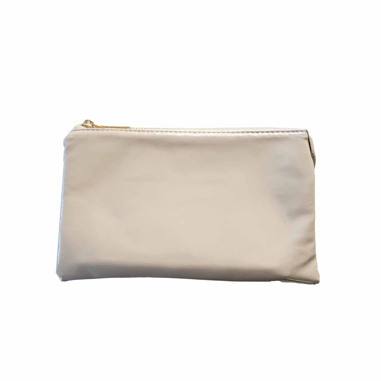 Riley High Gloss Lt. Greige Crossbody Bag