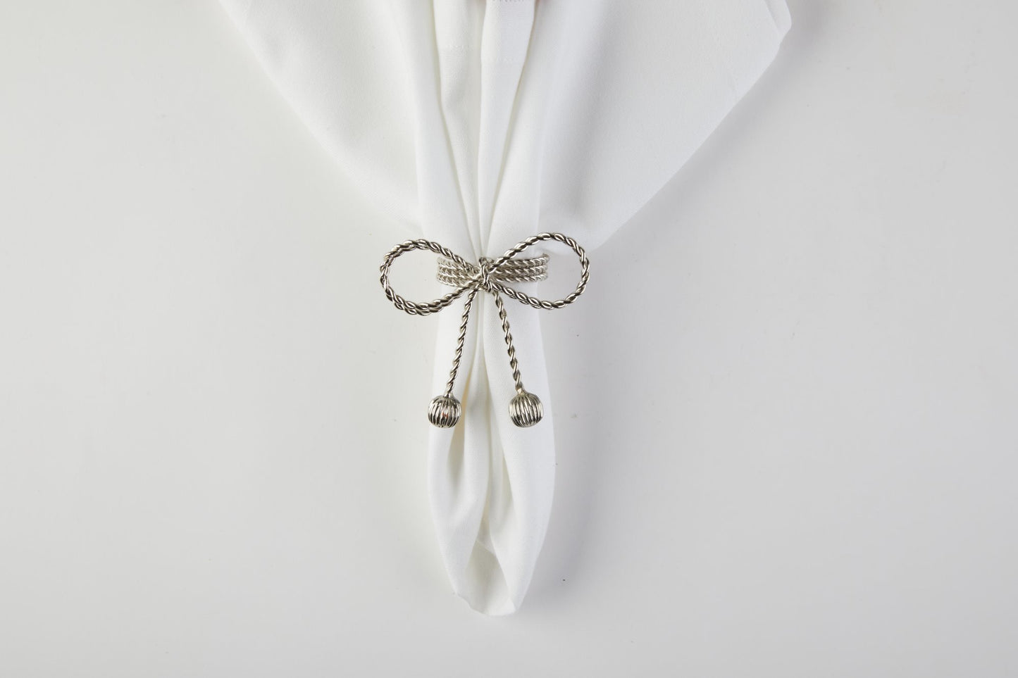 Napkin Ring Ribbon - Silver