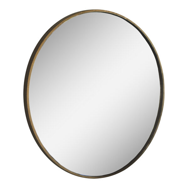 Round Mirror Natural Metal Frame