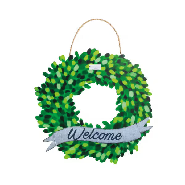 Welcome Tin Wreath