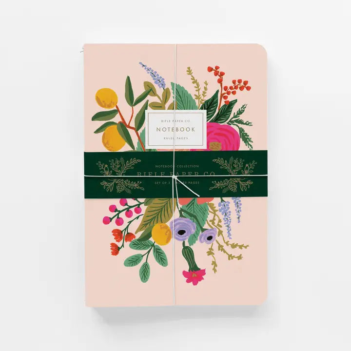 Assorted Set of 3 Garden Party Notebooks
