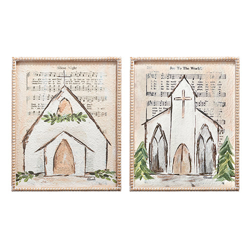 18" Sheet Music Church Framed Print