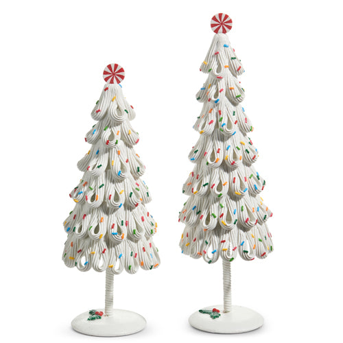 White Icing Trees with Sprinkles