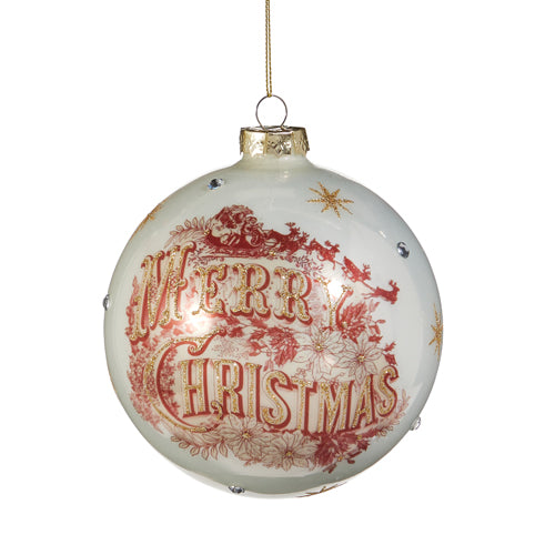 5" Merry Christmas Ball Ornament