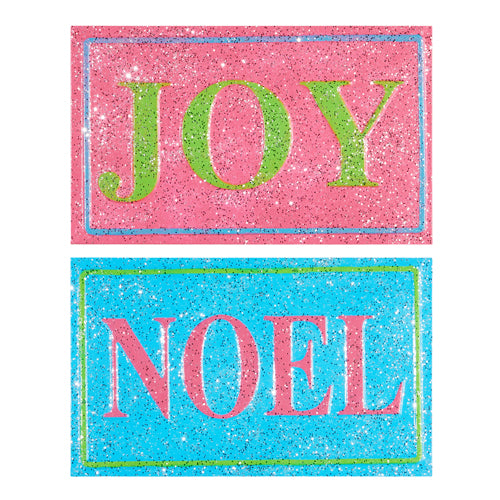 16" Glittered Holiday Sign