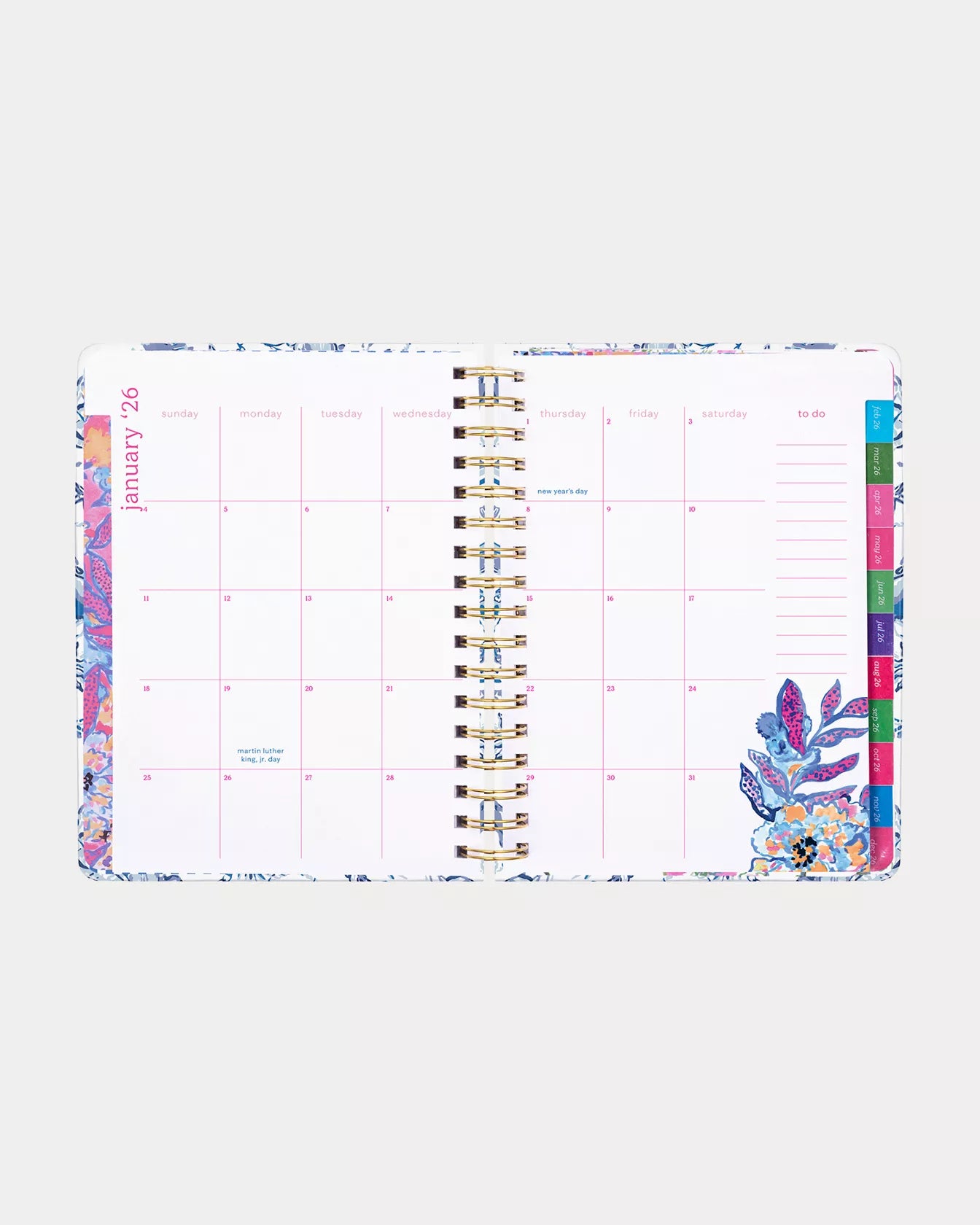17 Month Monthly Planner, Resort White Barefoot Beach