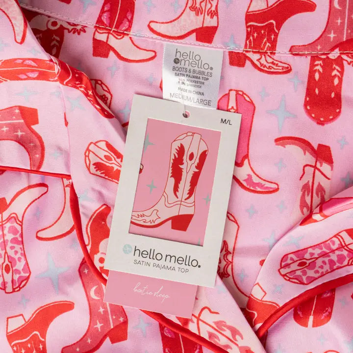 Hello Mello Bootie Sleep Boots & Bubbles Top