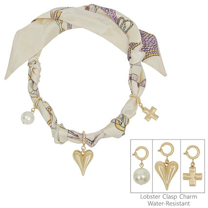 Cream Scarf Necklace