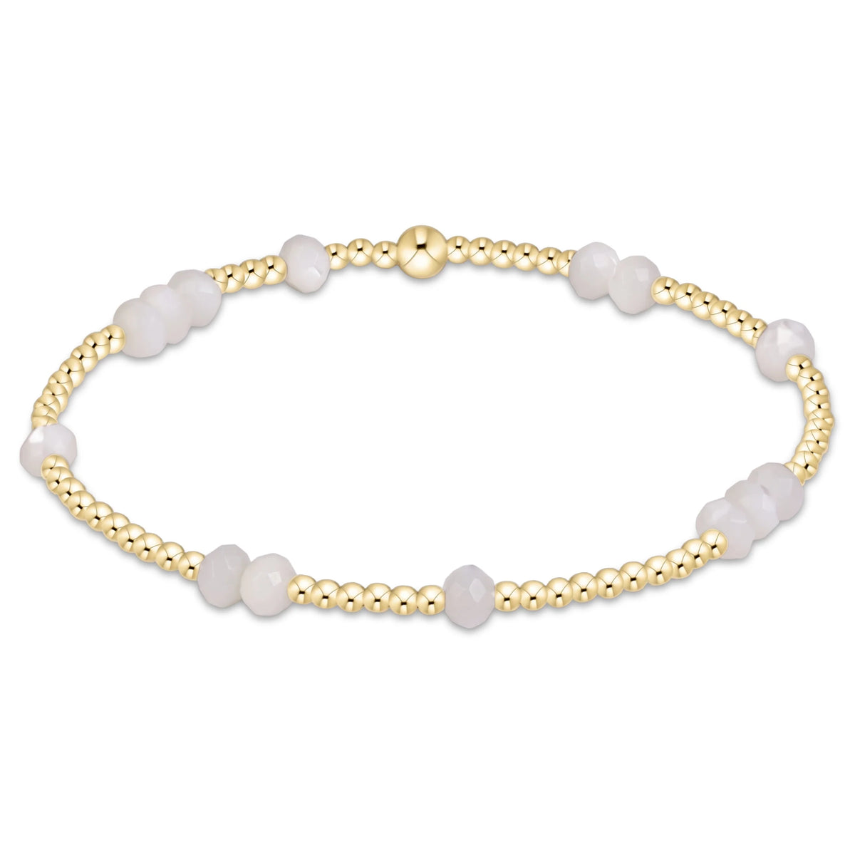 Hope Unwritten Gemstone 4mm Bracelet- Mother of Pearl