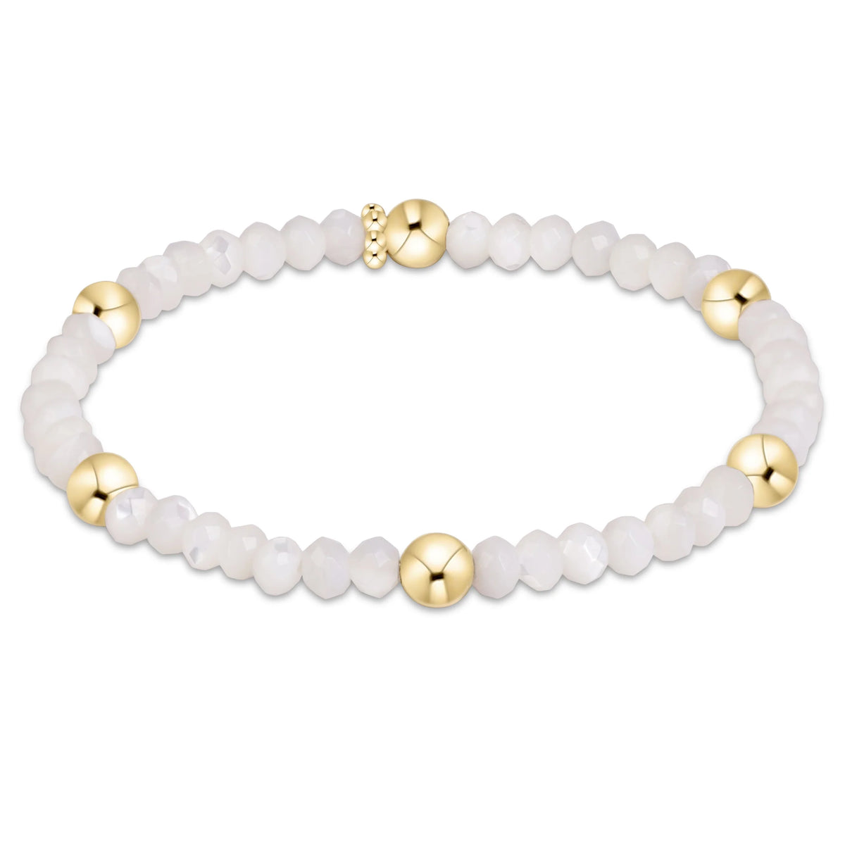 Presence Gemstone 4mm Bracelet- Mother of Pearl