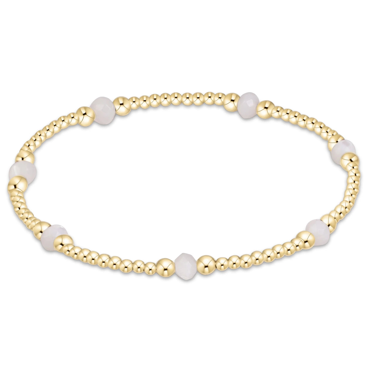 Purpose Gemstone 4mm Bracelet- Mother of Pearl