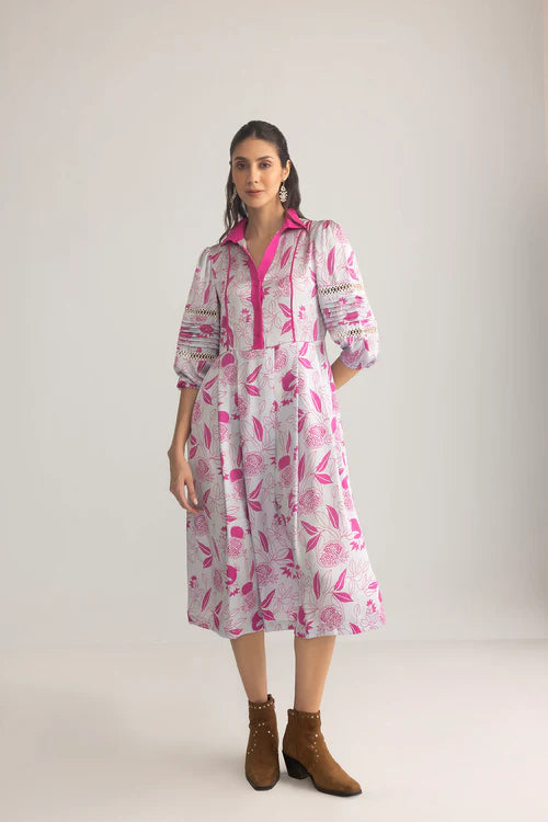 Sweet Syllable Shirt Dress in Lilac Tonic