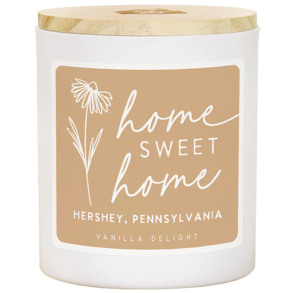 Home Sweet Home Floral Candle