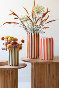Ceramic Vases Vertical Stripes