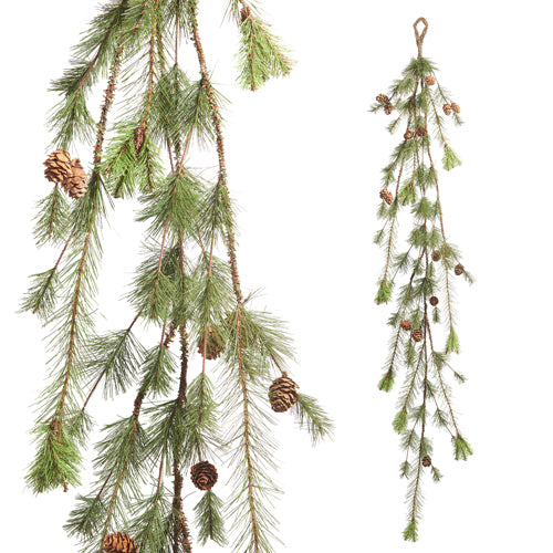 4' Pine with Pinecone Garland