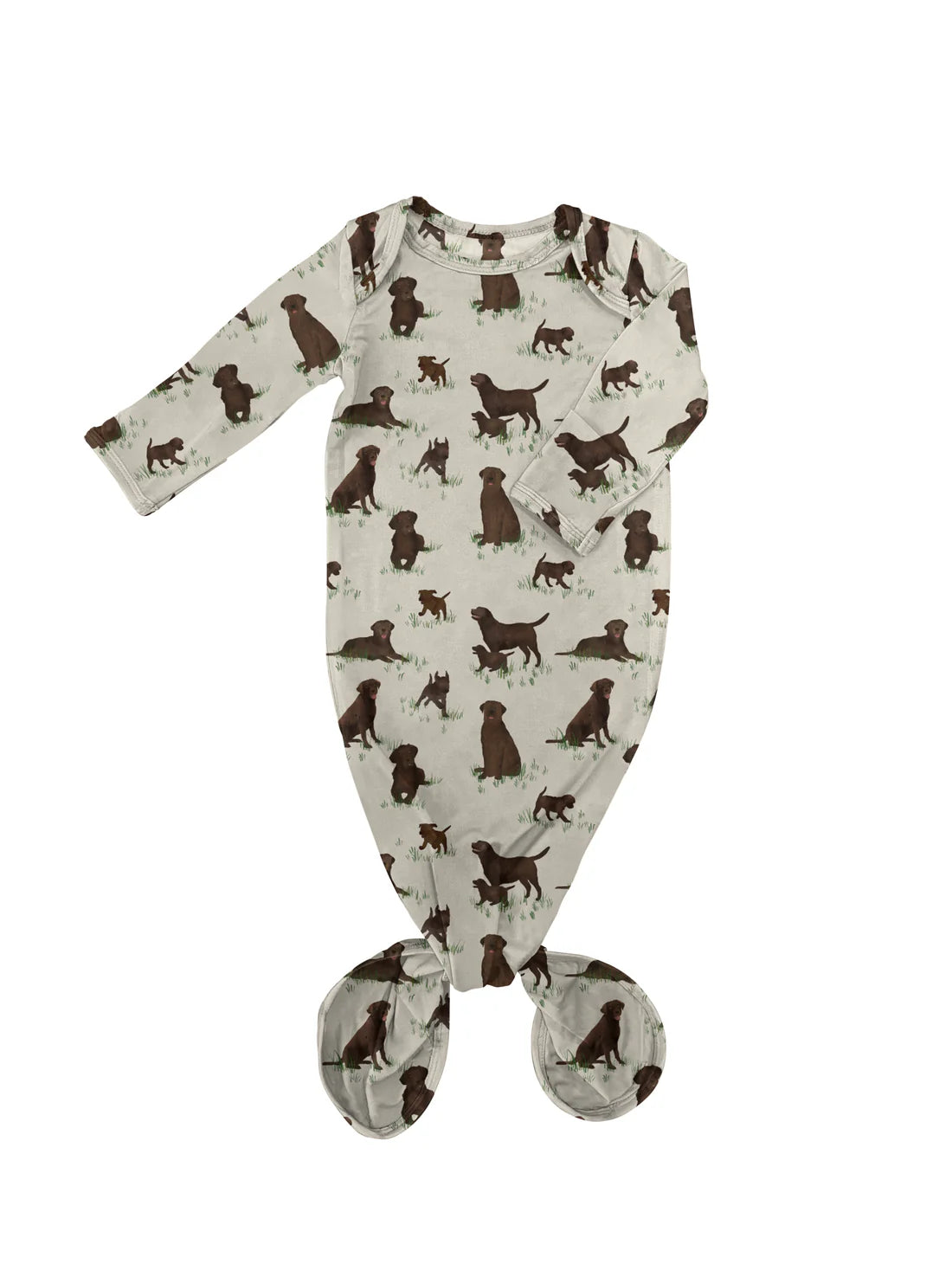 Knotted Infant Gown - Labradors