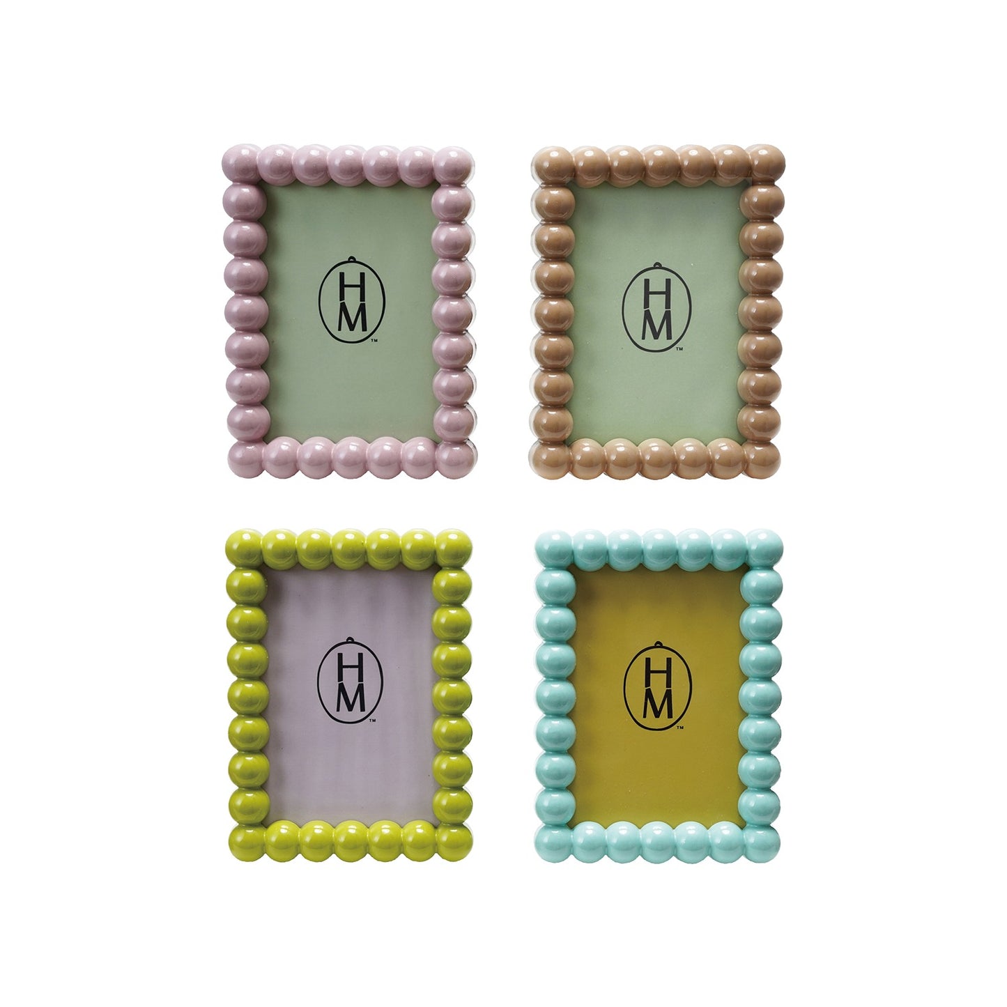 Multicolor Hobnail Photo Frame