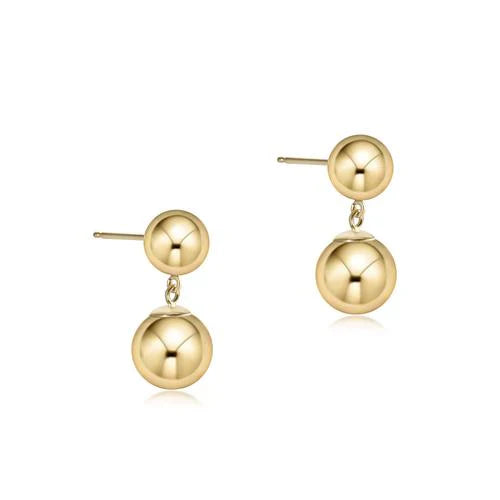 Classic 8mm Ball Drop Stud-Gold