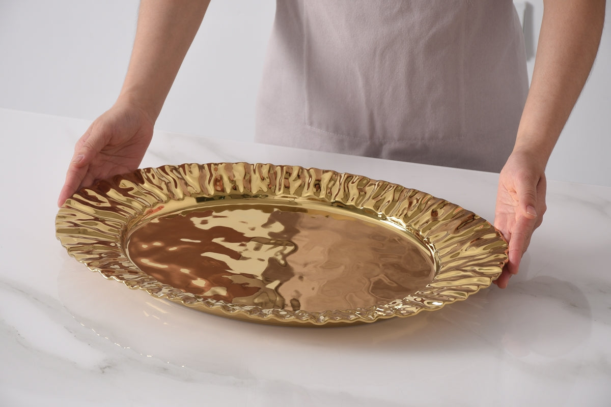 Large Platter - Gold