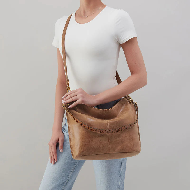 Pier Shoulder Bag In Buffed Leather