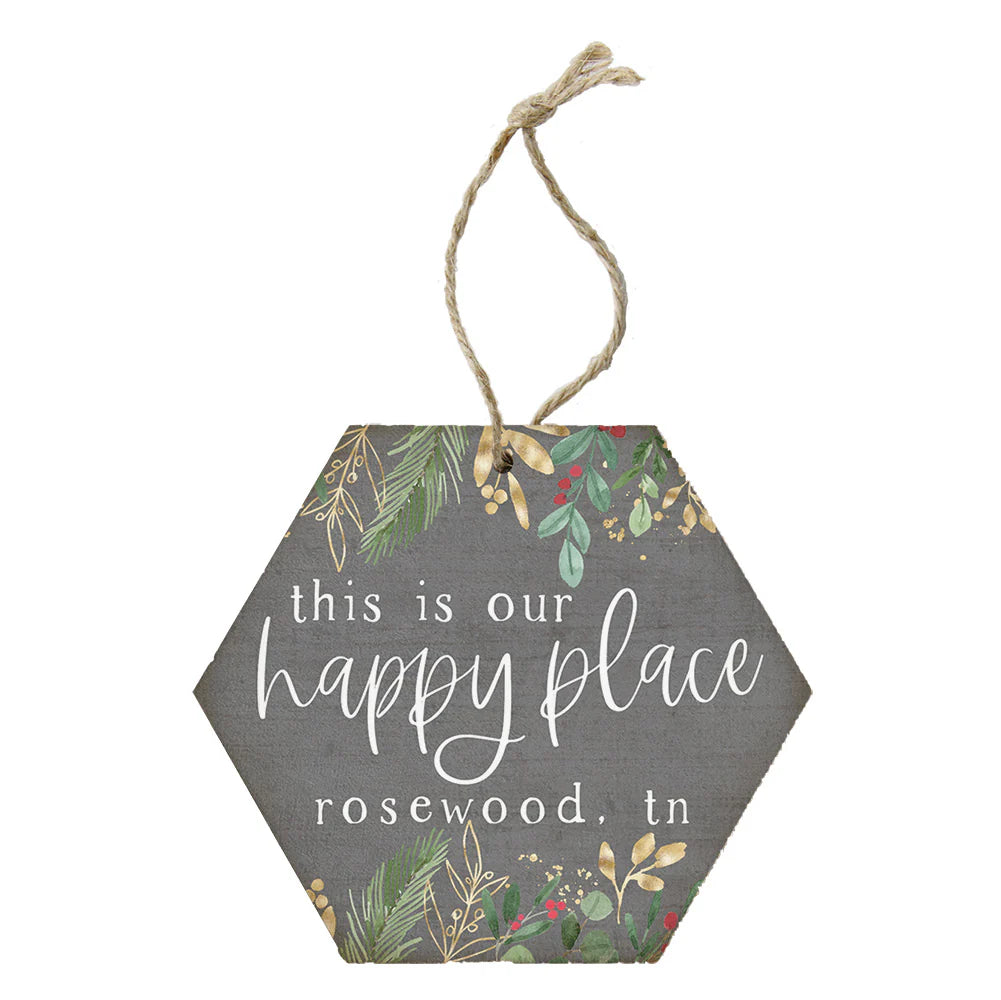 Happy Place Christmas Ornament