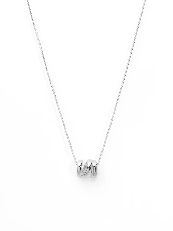 Claw Pendant Necklace-Rhodium