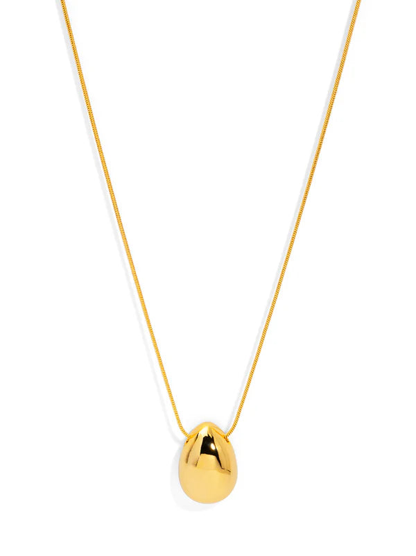 Teardrop Charm Short Necklace- Gold