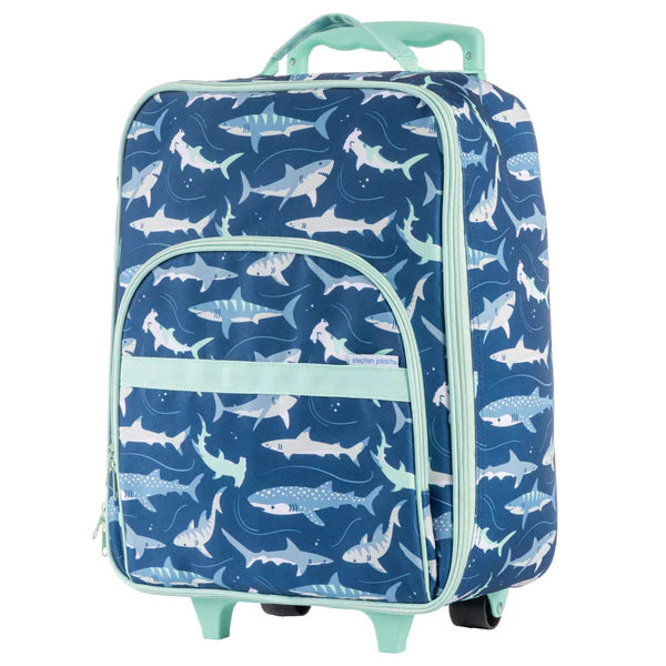 All Over Print Rolling Luggage Shark