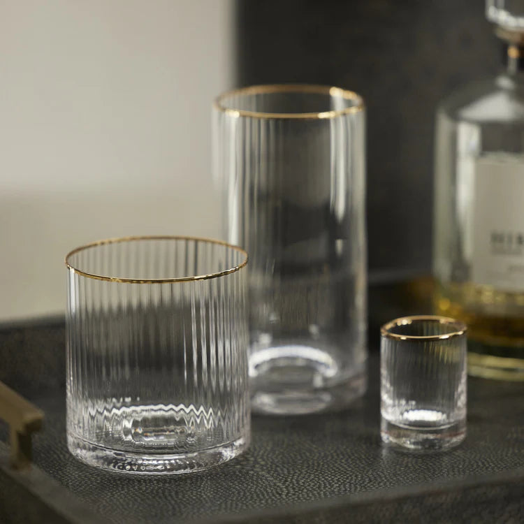 Optic Shot Glass with Gold Rim