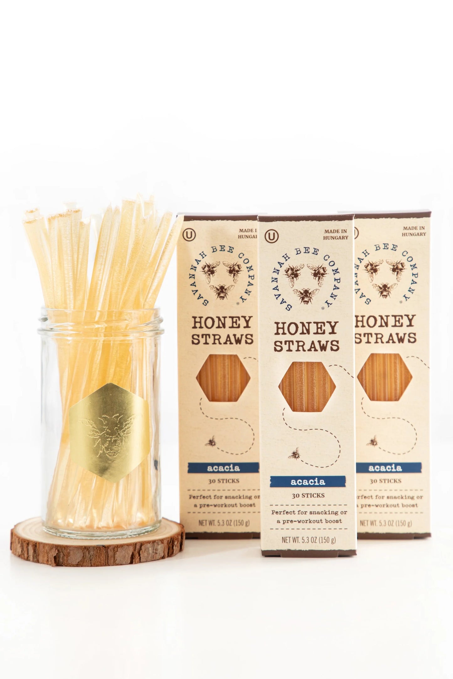 Savannah Bee Honey Straws 12 Pack