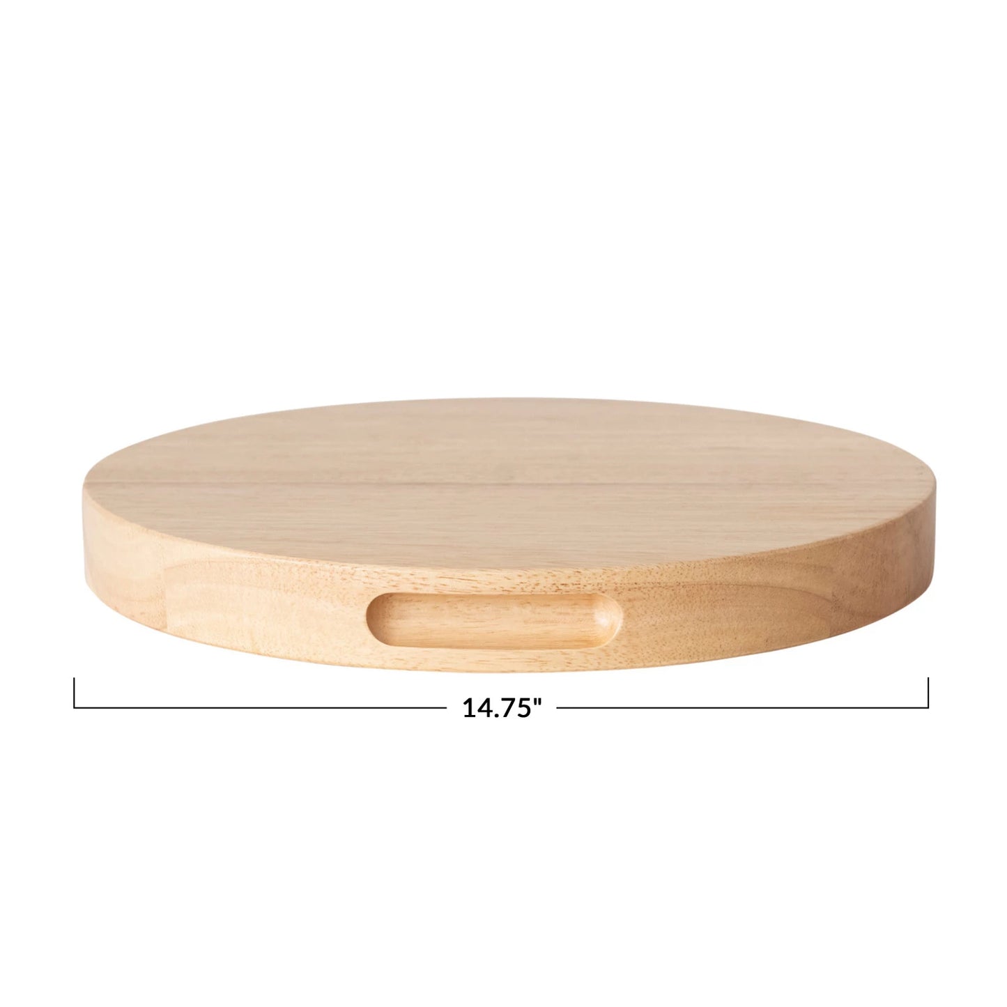 Rubberwood Cheese/Cutting Board w/Handles, Natural