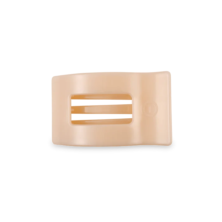 Almond Beige Small Flat Rectangle Hair Clip