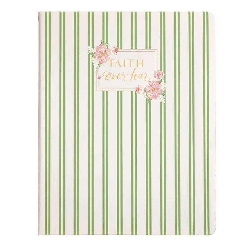 Blue Rose Faith Over Fear Journal 8x10