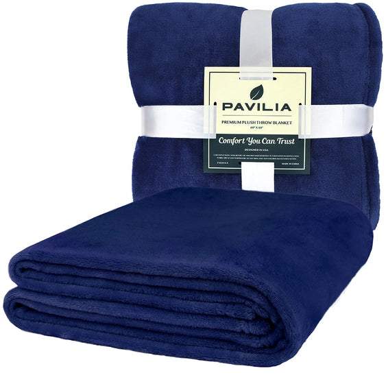 Classic Fleece Throw Blanket - Navy