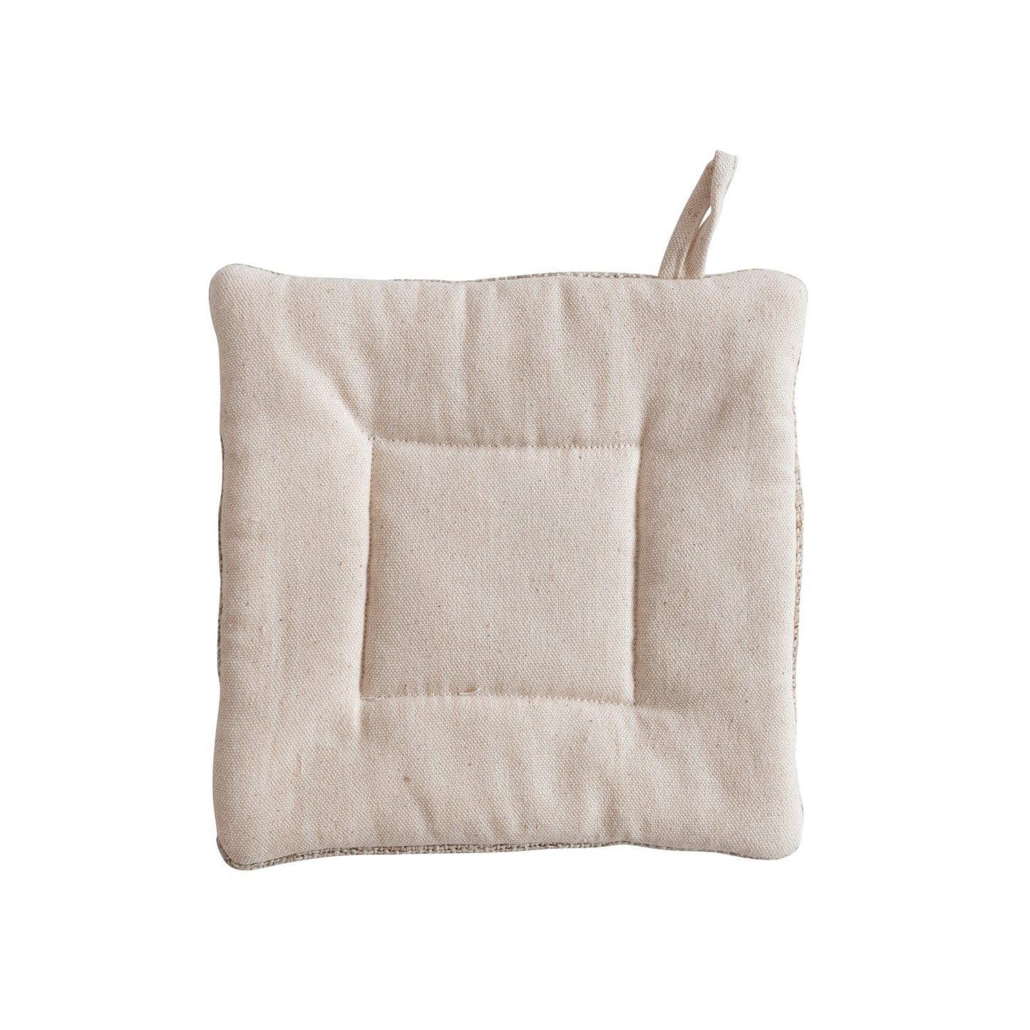 Woven Hemp Fiber & Cotton Canvas Pot Holder