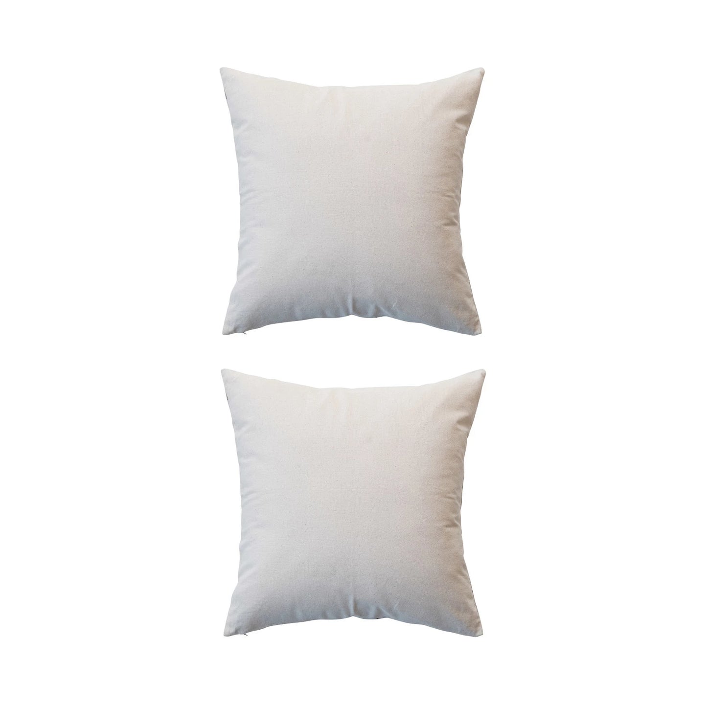 20" Square Cotton & Linen Printed Pillows