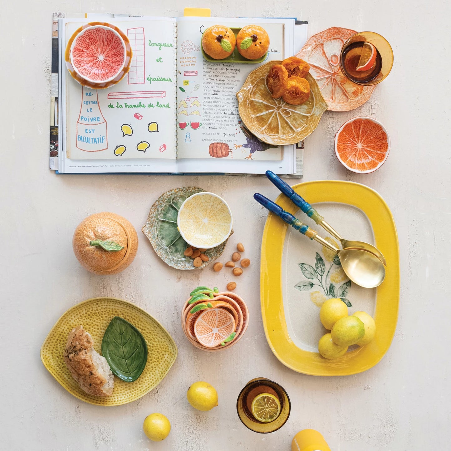 Ceramic Citrus Fruit Shaped Bowl