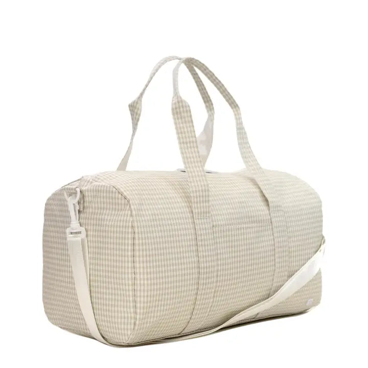 Weekender Duffel Bag - Gingham Pearl Grey