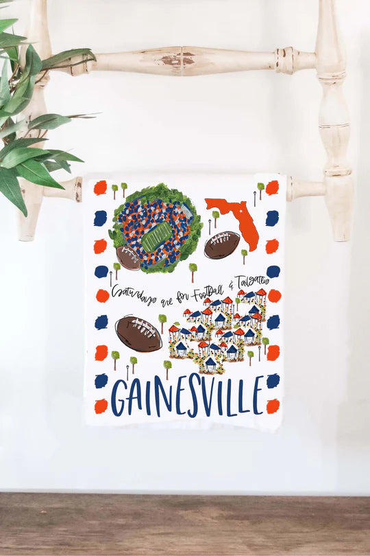 Gainesville Cotton College Town Tea Towel