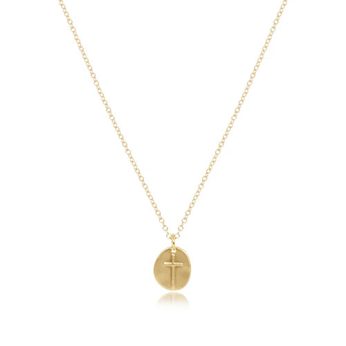 16" Necklace Gold-Inspire Love Small Gold Charm