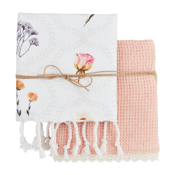 Flower Stem Dish Towel Set