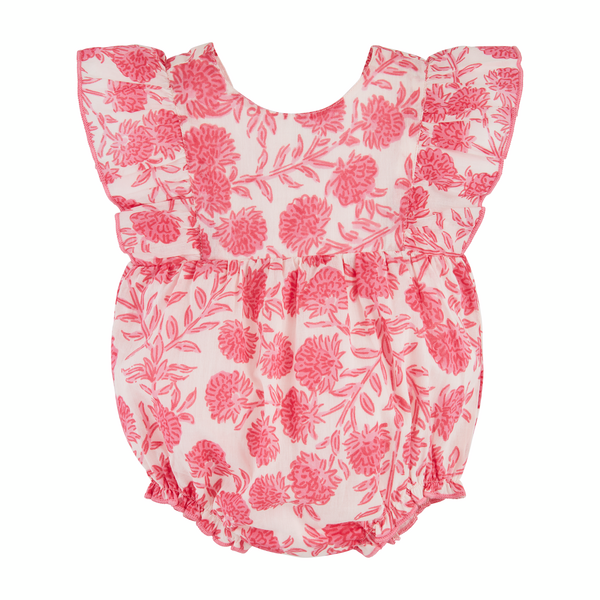 Ruffle Block Print Baby Bubble