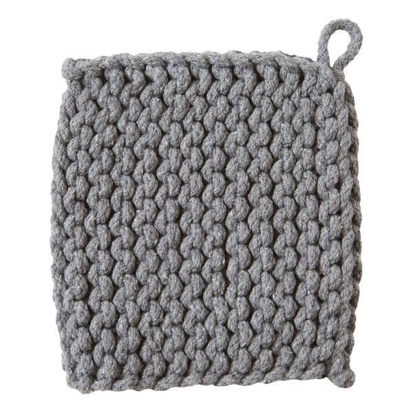 Crochet Trivet Potholder Gray