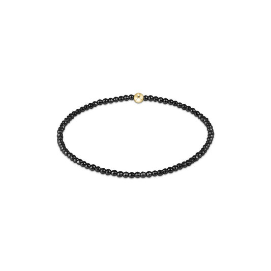 Hope Unwritten Faceted Hematite 2mm Bead Bracelet