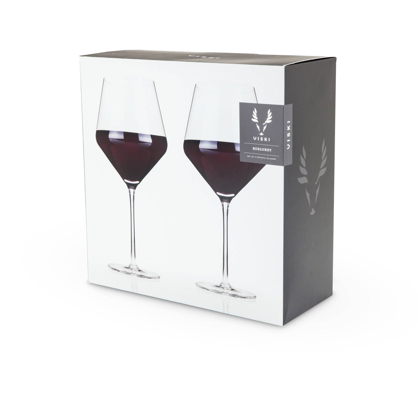 Raye™ Angled Crystal Burgundy Glasses Set of 2