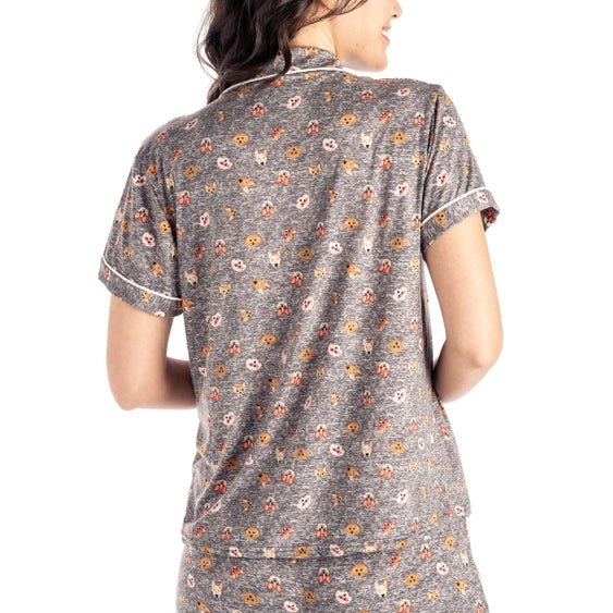 Ruff Morning Lounge Pajama Top