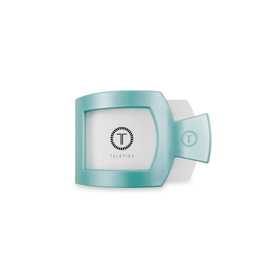 Totally Turquoise Small Flat Square Hair Clip