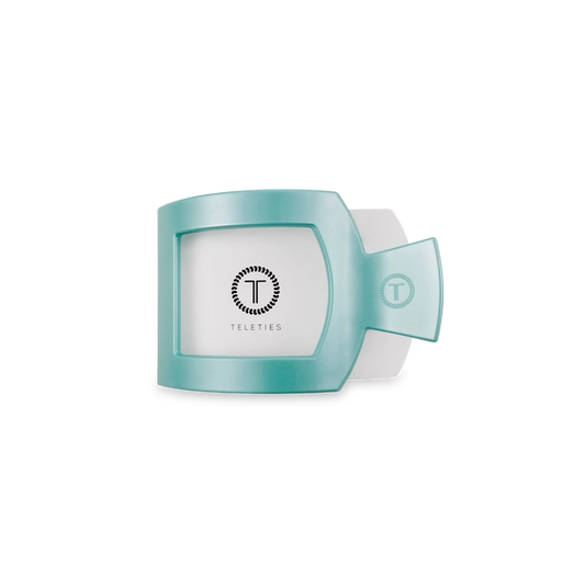 Totally Turquoise Small Flat Square Hair Clip